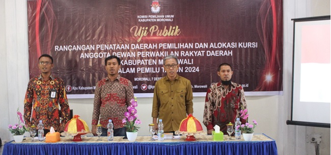 KPU Morowali Uji Publik Rancangan Dapil dan Alokasi Kursi DPRD Kabupaten