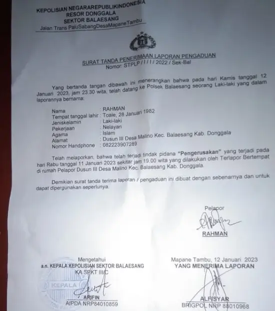 Rumah Warga Malino Dirusak Adik Kandung Kades Gegara Pembangunan BSPS