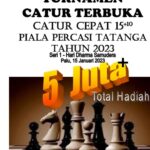 Peringati Hari Dharma Samudra, Percasi Tatanga Kembali Gelar Turnamen Catur Terbuka