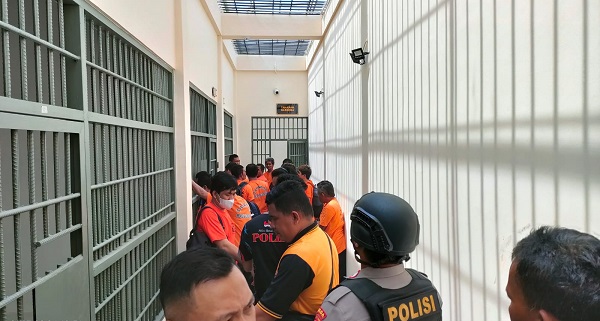 21 Tahanan Jadi Penghuni Pertama Rutan Baru Polda Sulteng