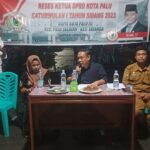 Ketua DPRD Palu Reses Memulai dari Wilayah Tempat Tinggalnya