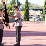 Serah Terima Pataka Wira Dharma Brata Menandai Pergantian Kapolda Sulteng