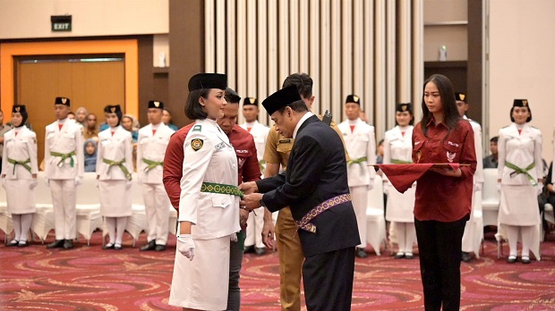 Wagub Ma’mun Resmi Kukuhkan Anggota Paskibraka Sulteng 2023