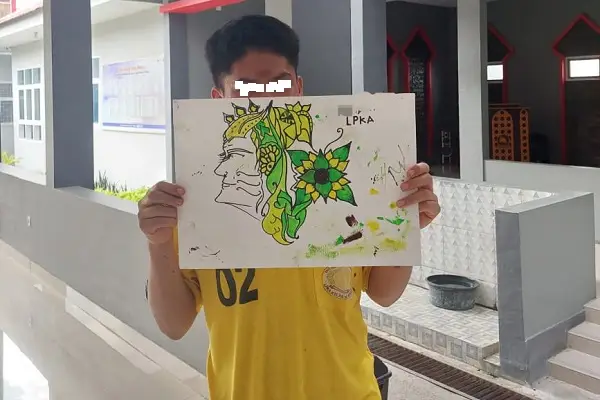Akhir Pekan Makin Seru, LPKA Palu Hadirkan Kelas Menggambar kepada Anak Binaan 