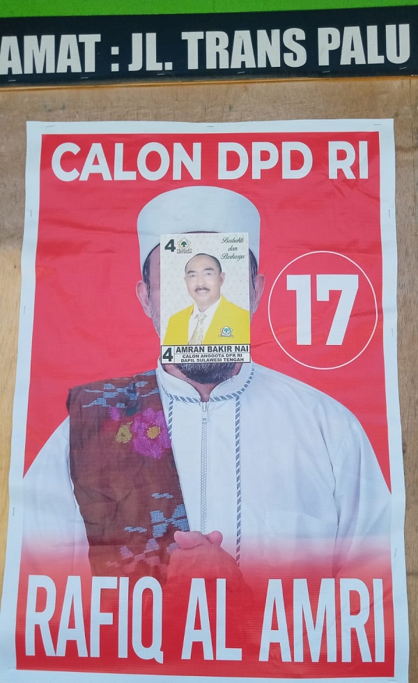 Calon Anggota DPD Dapil Sulteng Rafiq Al Amri Sesalkan Balihonya Dirusak