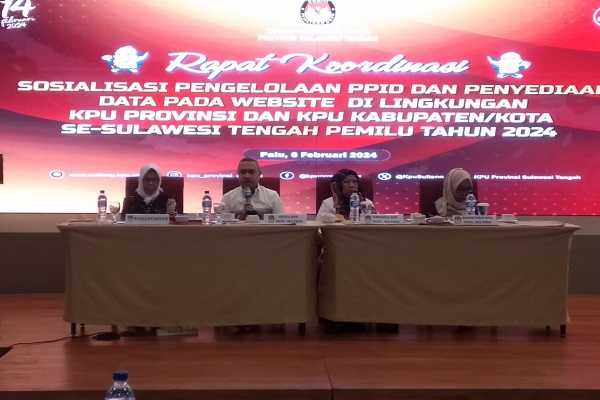 KPU Sulteng Ingatkan PPID KPU Kabupaten/Kota Selektif Mendistribusikan Data dan Informasi