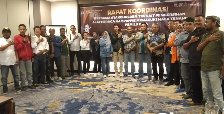 Memasuki Masa Tenang Pemilu 2024, KPU Sigi Gelar Rakor Pembersihan APK