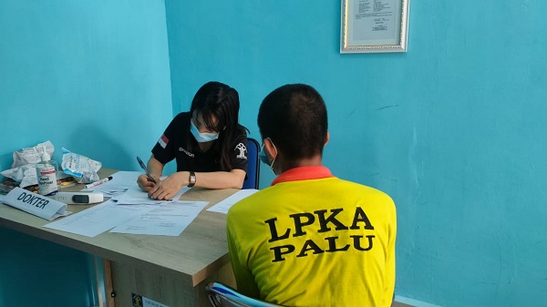 Terima Tahanan Baru, LPKA PALU Lakukan Tes Urine