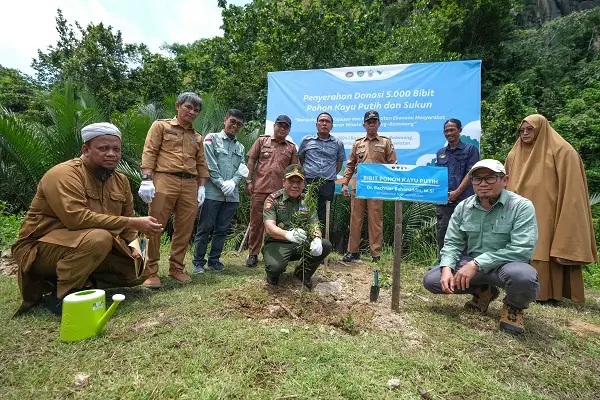 Perkuat Ekonomi Sirkuler di Rammang-rammang Maros, PT Vale Donasi 5.000 Bibit Pohon