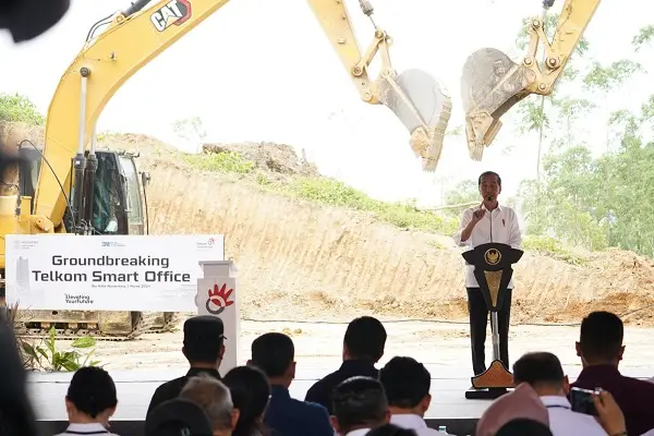 Presiden Groundbreaking Telkom Smart Office di IKN, Percepat Konektivitas Telekomunikasi Nusantara