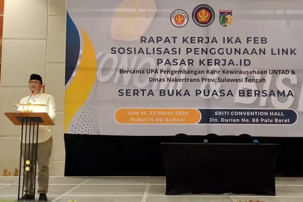 Sosialiasi Seputar Pasar Kerja, IKA FEB Untad Kolaborasi UPA Pengembangan Karir dan Nakertrans Sulteng