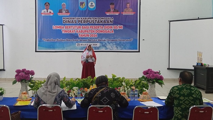 Gelar Lomba Bertutur Tingkat SD, Perpustakaan Donggala Berharap Tercipta Generasi Gemar Membaca