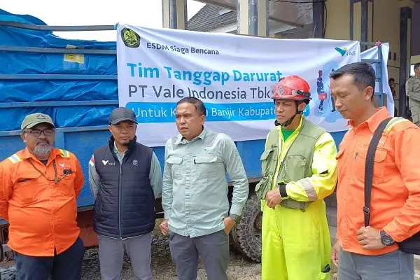 Peduli Musibah Banjir Bandang Luwu, PT Vale Bantu Logistik dan Turunkan Tim ERG