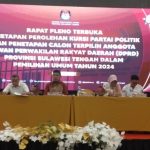 Pleno KPU Sulteng, 12 Parpol Ditetapkan Peroleh Kursi di DPRD Hasil Pemilu 2024