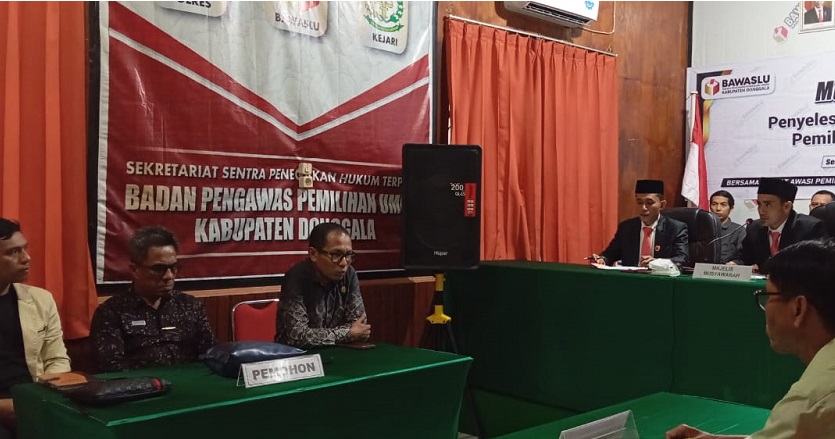 Bawaslu Donggala Tolak Gugatan Bapaslon Perseorangan Andi Aril-Hidayat