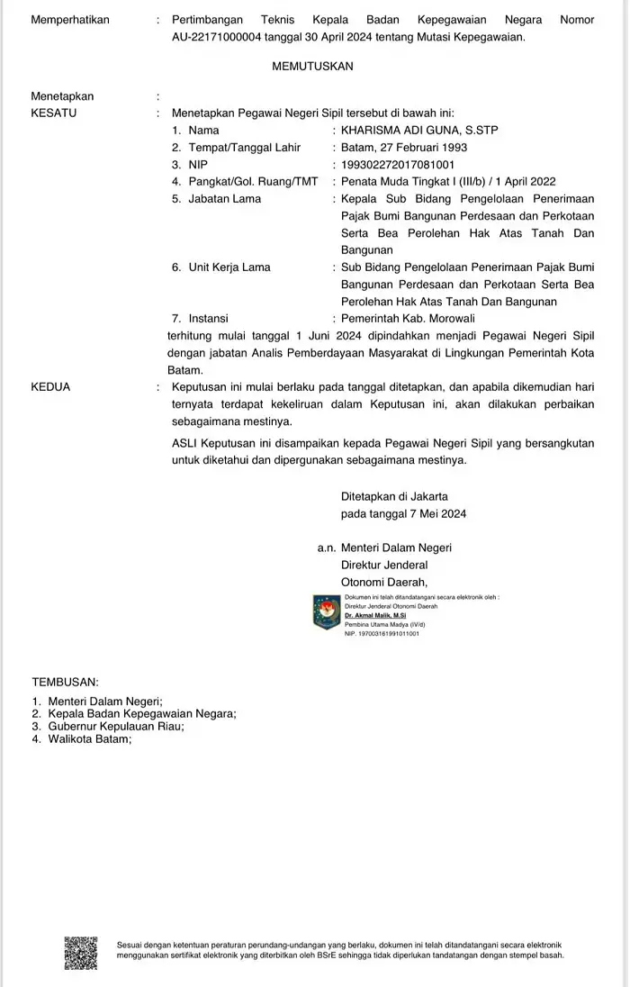 Harapan Ibu Kandung ASN Ini kepada Pj Bupati Morowali, Membantu Anaknya Jalani Mutasi