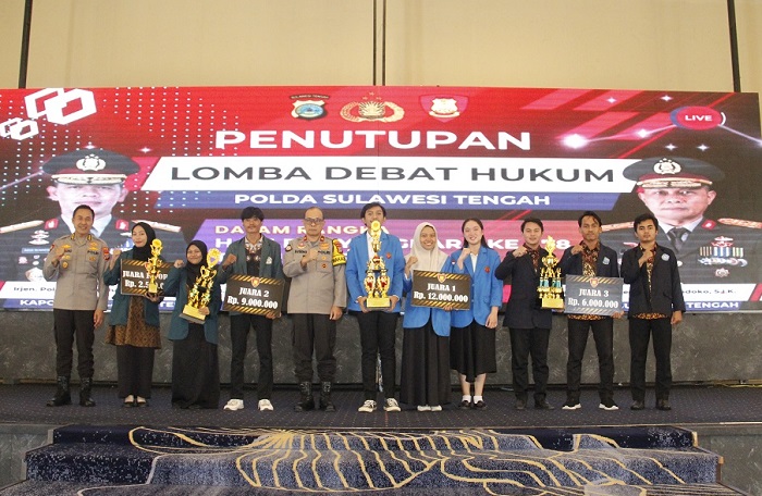 Lomba Debat Hukum Hari Bhayangkara, Untad Raih Juara Pertama