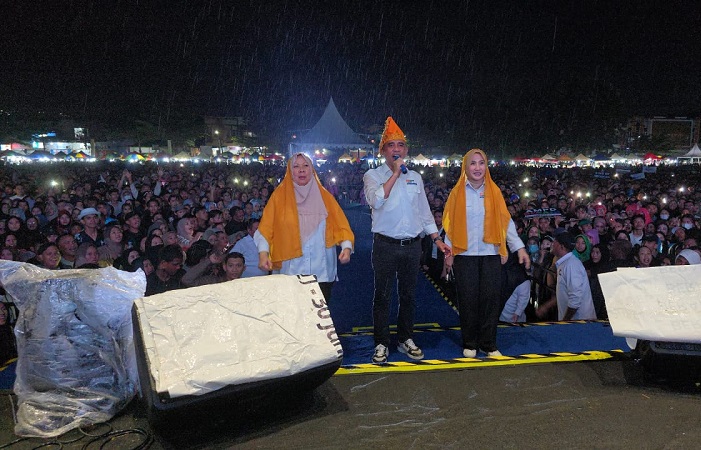 Harapan Perolehan Suara Pasangan BERANI Sebanyak Gerimis di Malam Deklarasi