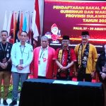 Berkas Pendaftaran Bapaslon Cudy – Agusto Diterima KPU Sulteng 