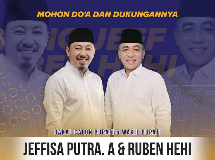 Jeffisa –Ruben Mendaftar di Hari Kedua Pendaftaran di KPU Morowali Utara Usai Deklarasi