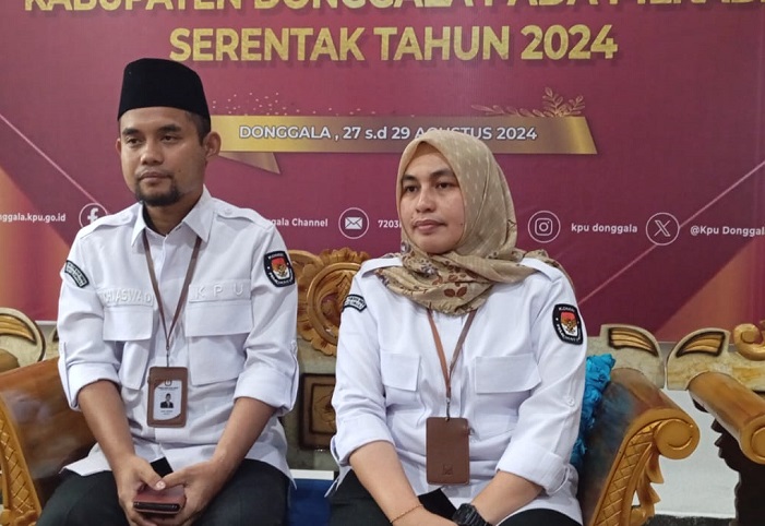 Lima Bapaslon Kada Mendaftar di KPU Donggala di Hari Terakhir