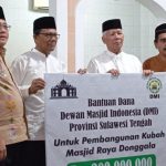 Masjid Raya Donggala Peroleh Bantuan Rp 300 Juta dari DMI Sulteng