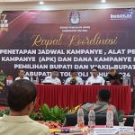 Rapat Penetapan Jadwal dan Dana Kampanye Digelar KPU Tolitoli Berlangsung Alot