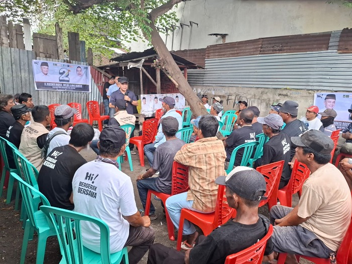 Kampanye Hadianto di Kamonji, Pengemudi Becak Tak Beranjak Walau Diguyur Hujan