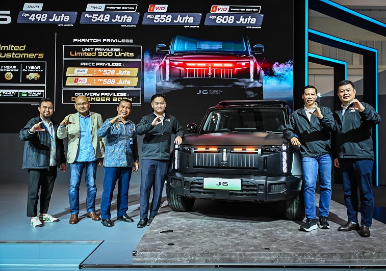 Chery J6 Resmi Mengaspal di GJAW 2024, SUV Offroad Listrik Pertama di Indonesia