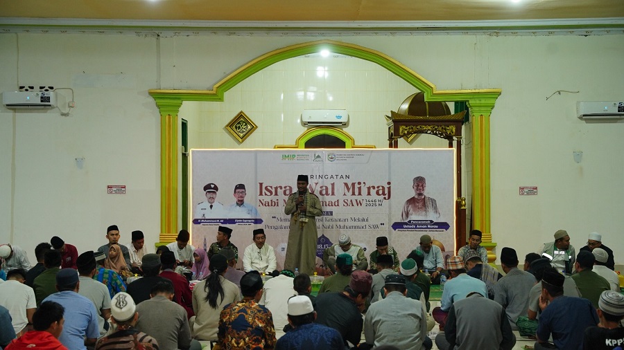 DKM IMIP Menggelar Peringatan Isra Mikraj 1446H, Memperkuat Ukhuwah Lingkup Desa Binaan