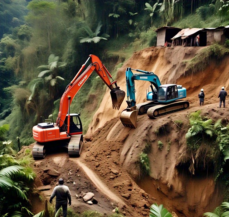 Dua Unit Eksavator Beroperasi di Tambang Emas Ilegal Malempa Tolitoli