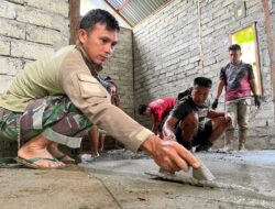 Satgas TMMD Kodim 1311/Morowali Mempersembahkan RTLH ke Penerima Manfaat