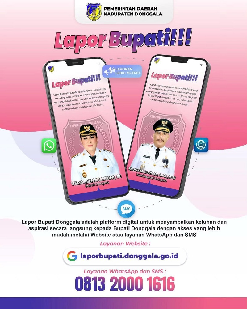 Pemkab Donggala Resmi Luncurkan Platform Lapor Bupati, Layanan Pengaduan Publik