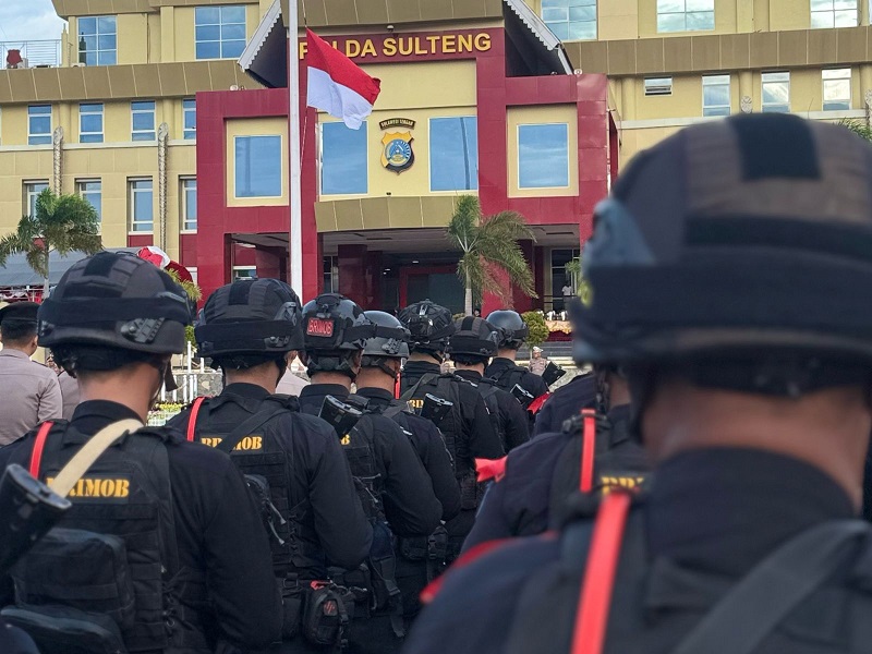 200 Personel Satbrimob Polda Sulteng Siap Amankan PSU Pilkada Banggai