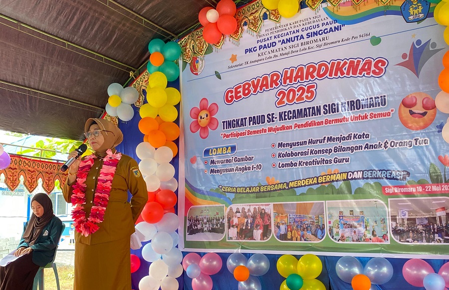 Gebyar Hardiknas PAUD Sigi Biromaru, Ketua TP PKK Sigi: Usia Dini Pondasi Karakter Anak
