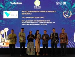 Ajang TOP CSR Awards 2025, PT Vale IGP Morowali Memboyong Dua Penghargaan