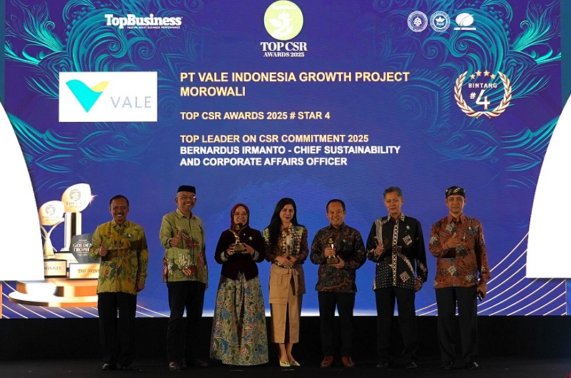 Ajang TOP CSR Awards 2025, PT Vale IGP Morowali Memboyong Dua Penghargaan