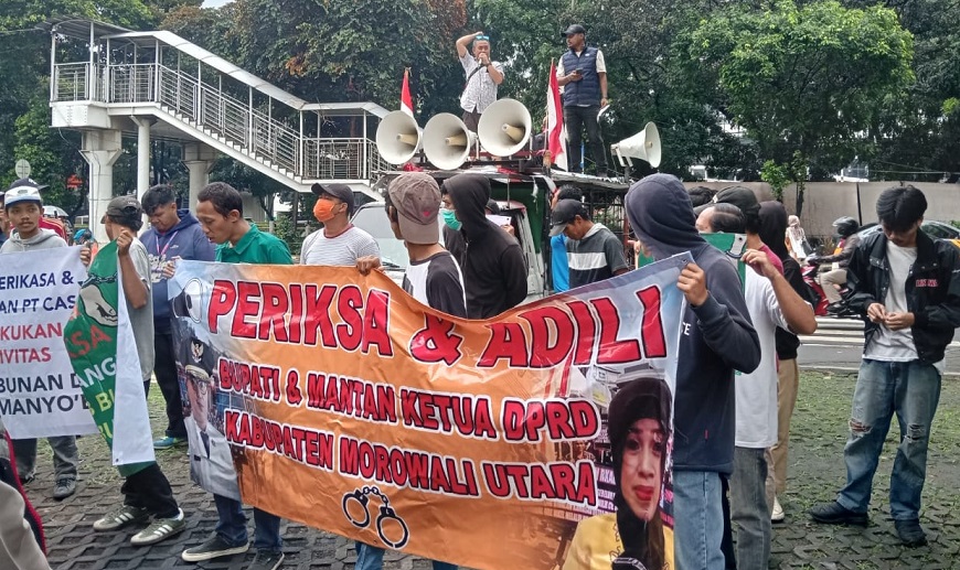 Tuntut Usut Tuntas Pusaran KKN di Morowali Utara, Aksi Demo ARAK-P2MU Berlanjut di KPK