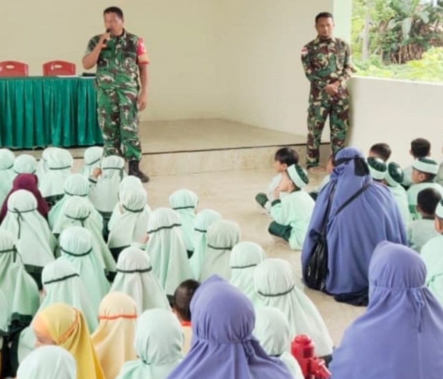 Anak PAUD Sambangi Koramil Poso Pesisir, Edukasi Dini Wawasan Kebangsaan dan Kebhinekaan