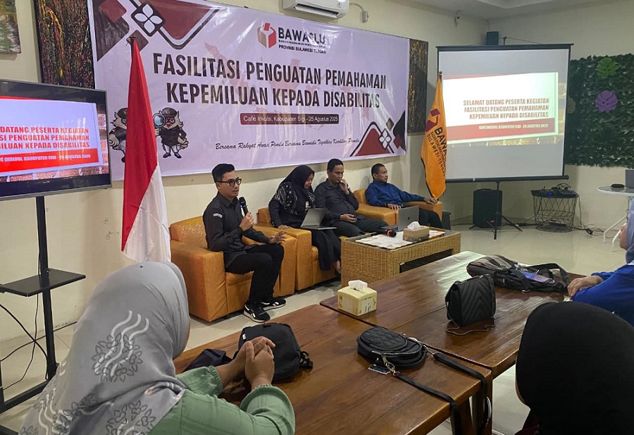 Bawaslu Sulteng Gelar Fasilitasi Penguatan Pemahaman Kepemiluan kepada Disabilitas