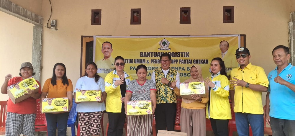 Golkar Peduli Korban Gempa Poso, Ketum Bahlil Serahkan 500 Paket Logistik dan Sembako