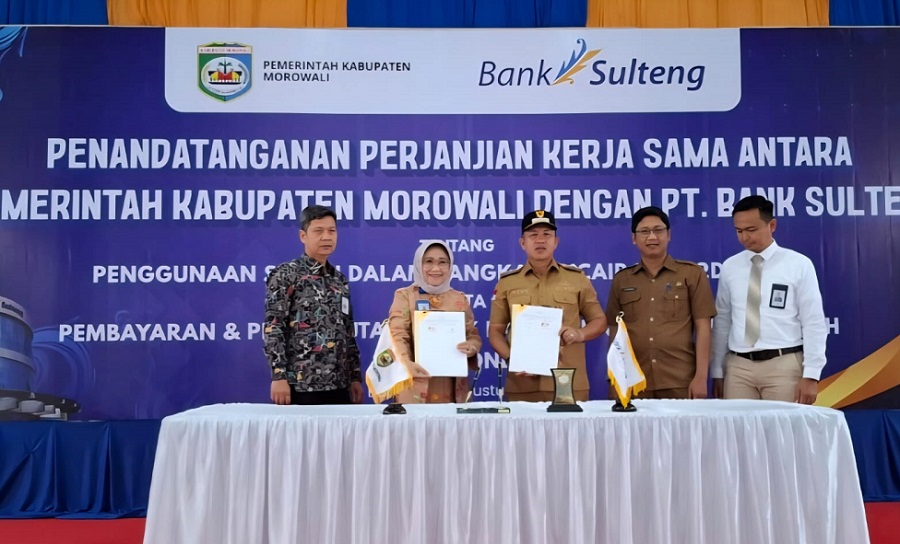 Morowali Mantapkan Digitalisasi Keuangan Daerah, Bupati Iksan Teken MoU Bersama Bank Sulteng
