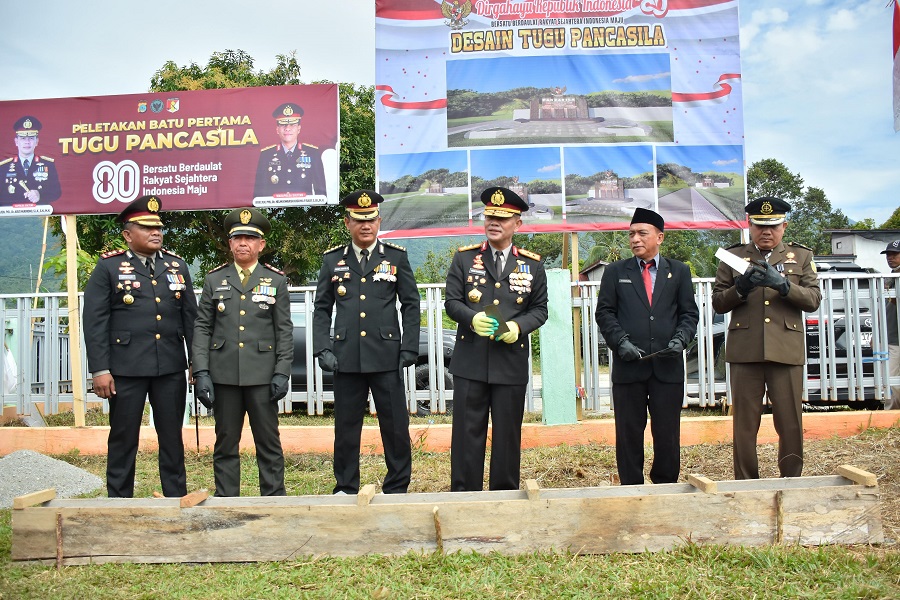 Tugu Pancasila Dibangun di Tamanjeka Poso, Kapolda Sulteng: Simbol Pemersatu Bangsa