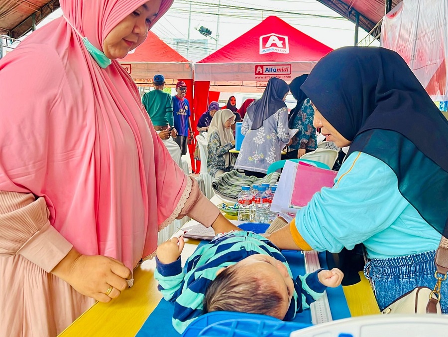Alfamidi Hadirkan Pemeriksaan Zat Besi dan Gizi Anak di Palu