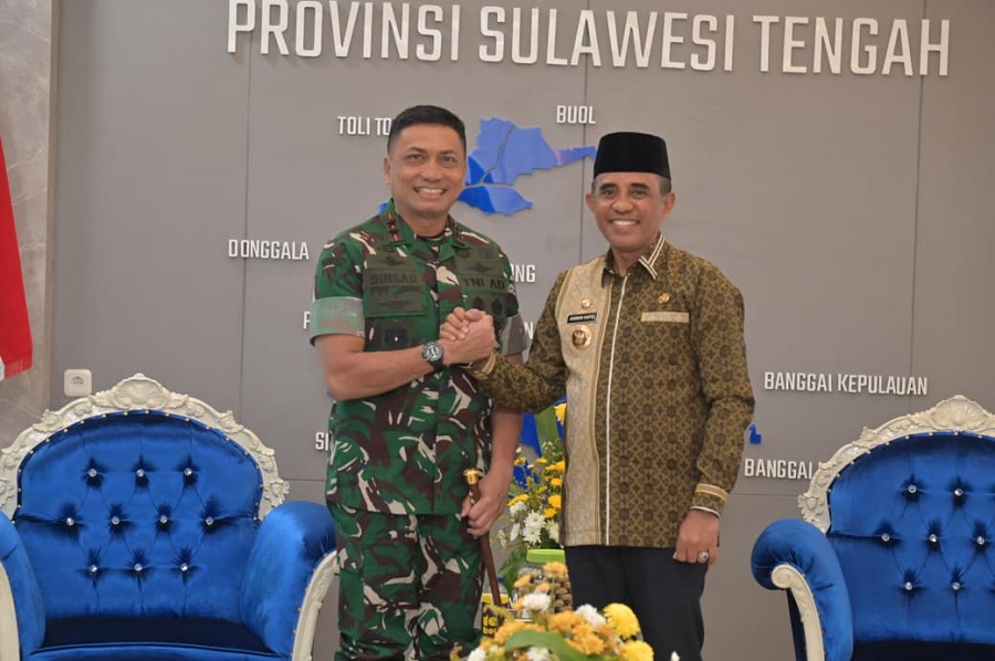 Gubernur Sulteng dan Pangdam XXIII/Palaka Wira Bahas Pengendalian Inflasi