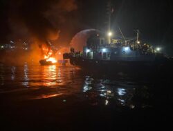 KLM Maryam Indah Terbakar di Perairan Luwuk, Sulteng, Seorang Tewas, Dua Proses Pencarian