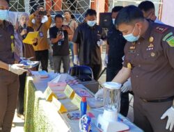 Kejari Tolitoli Musnakan Sabu dan Peralatan Tambang Ilegal, Tren Perkara Narkoba Meningkat