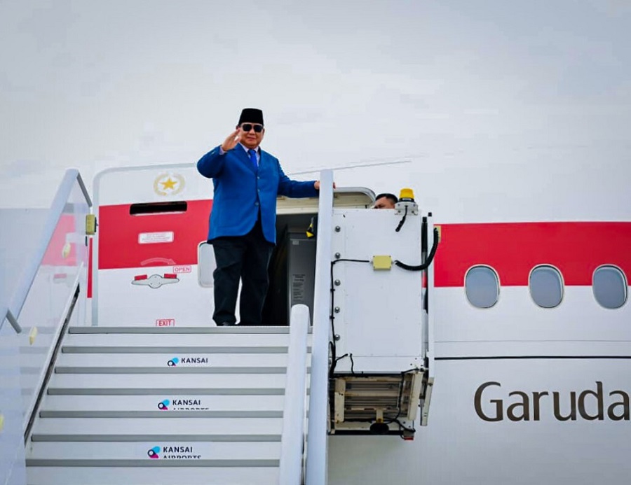 Presiden Prabowo Bertolak ke New York dari Osaka, Sampaikan Pidato di Sidang Umum PBB