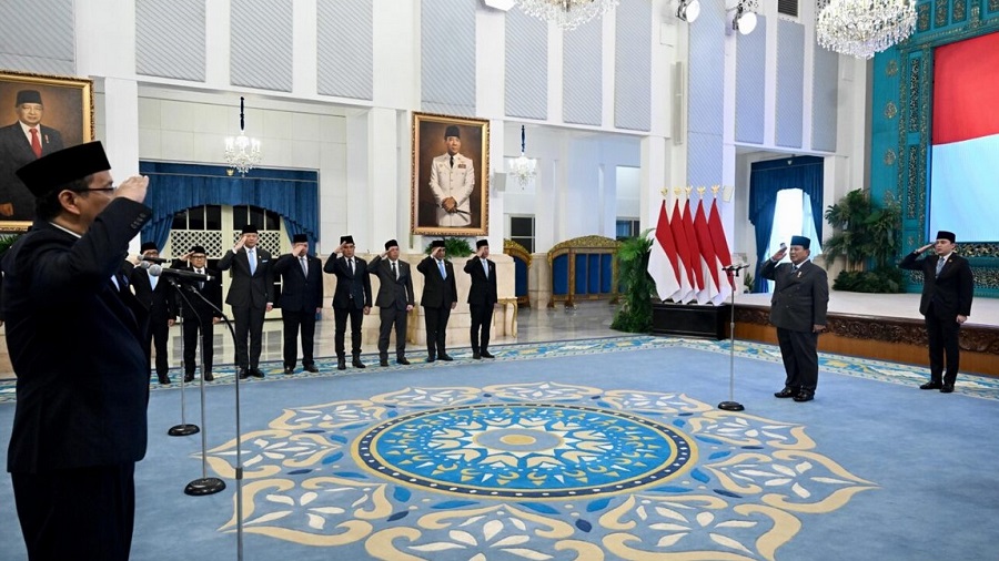 Presiden Prabowo Lantik Empat Menteri dan Satu Wakil Menteri Kabinet Merah Putih