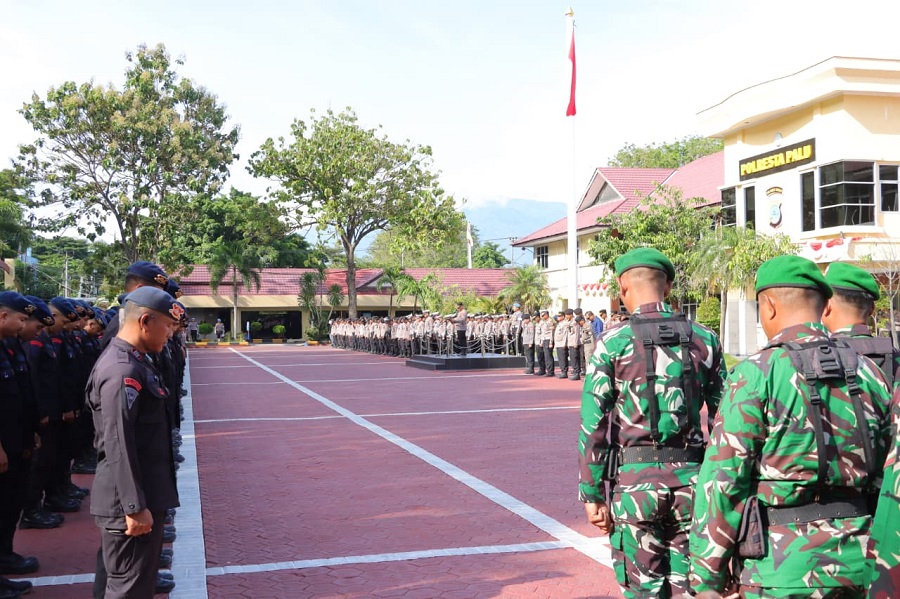 Seribuan Personel Gabungan Disiagakan Amankan Unjuk Rasa 1 September di Kota Palu